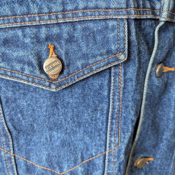 📼Vintage ACA-JOE Denim Vest Western Jean Dark Medium Wash 90s - Men's Medium - Picture 3 of 12